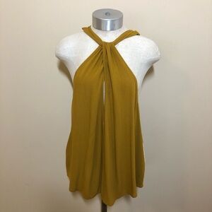 Free people twist and shout keyhole halter buckle blouse top